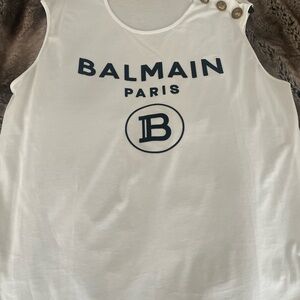 Balmain White Sleeveless Top never worn